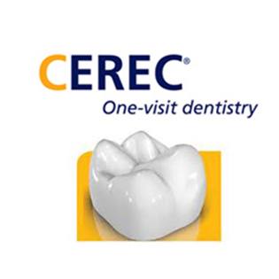Dental crown and CEREC logo