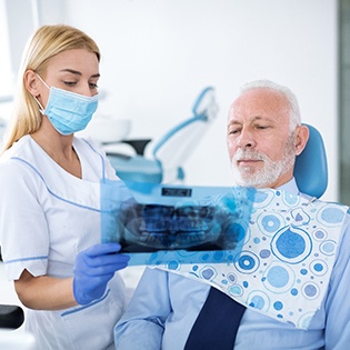 A man at the dentist