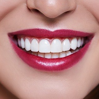 Closeup of healthy teeth and gums