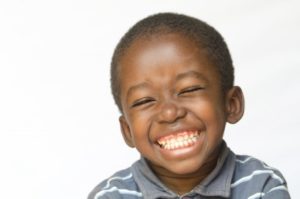 a child smiling