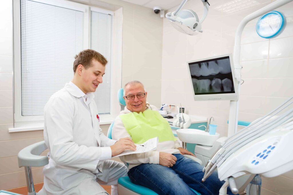 Woman at the dentist